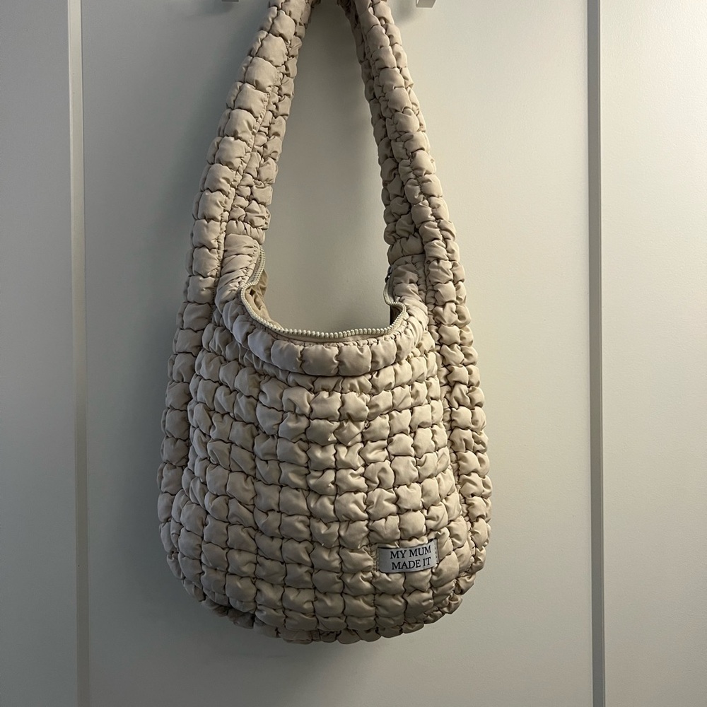 My Mum Made It Cream Quilted Bag
